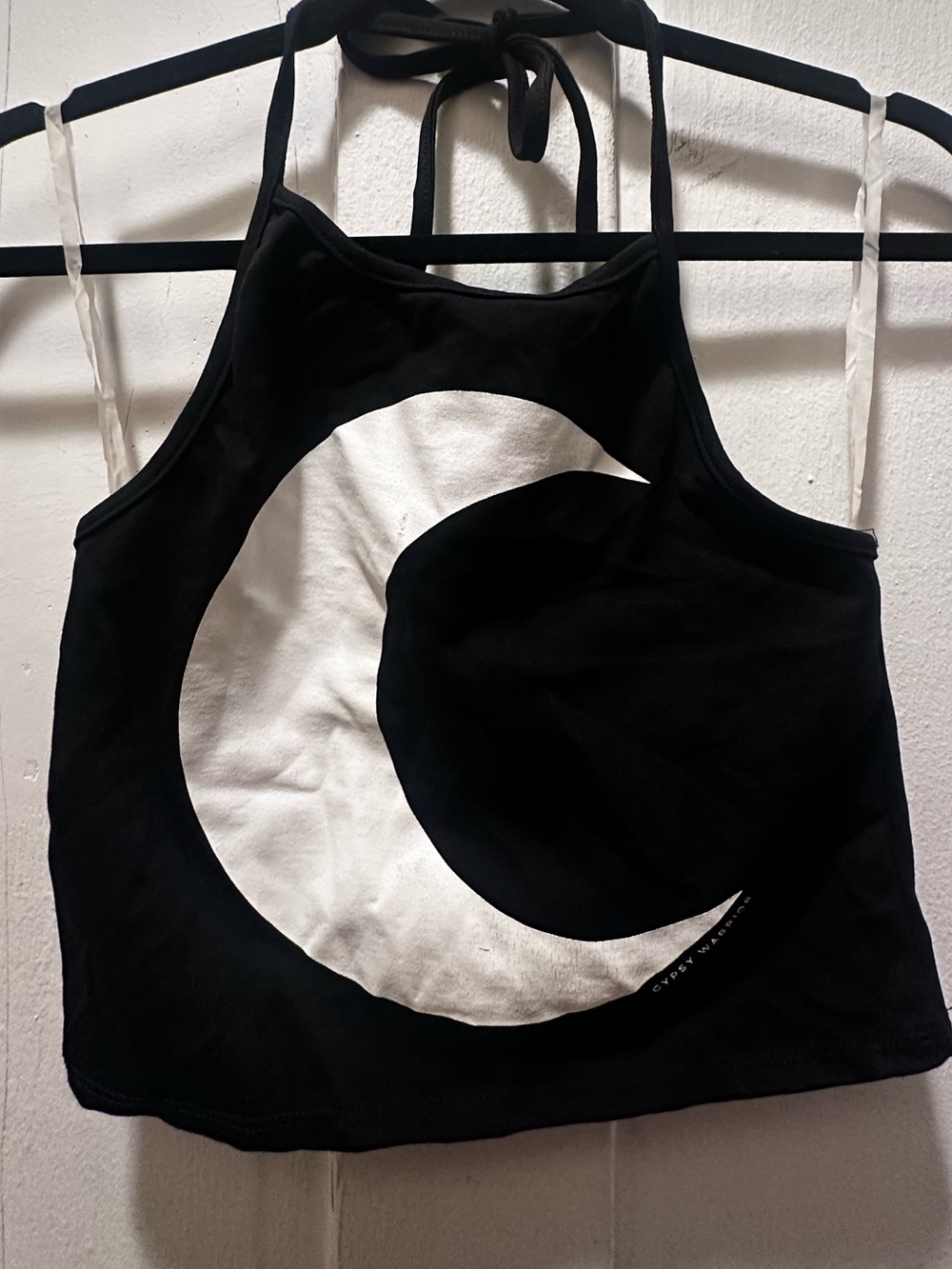 Black Moon tie halter top